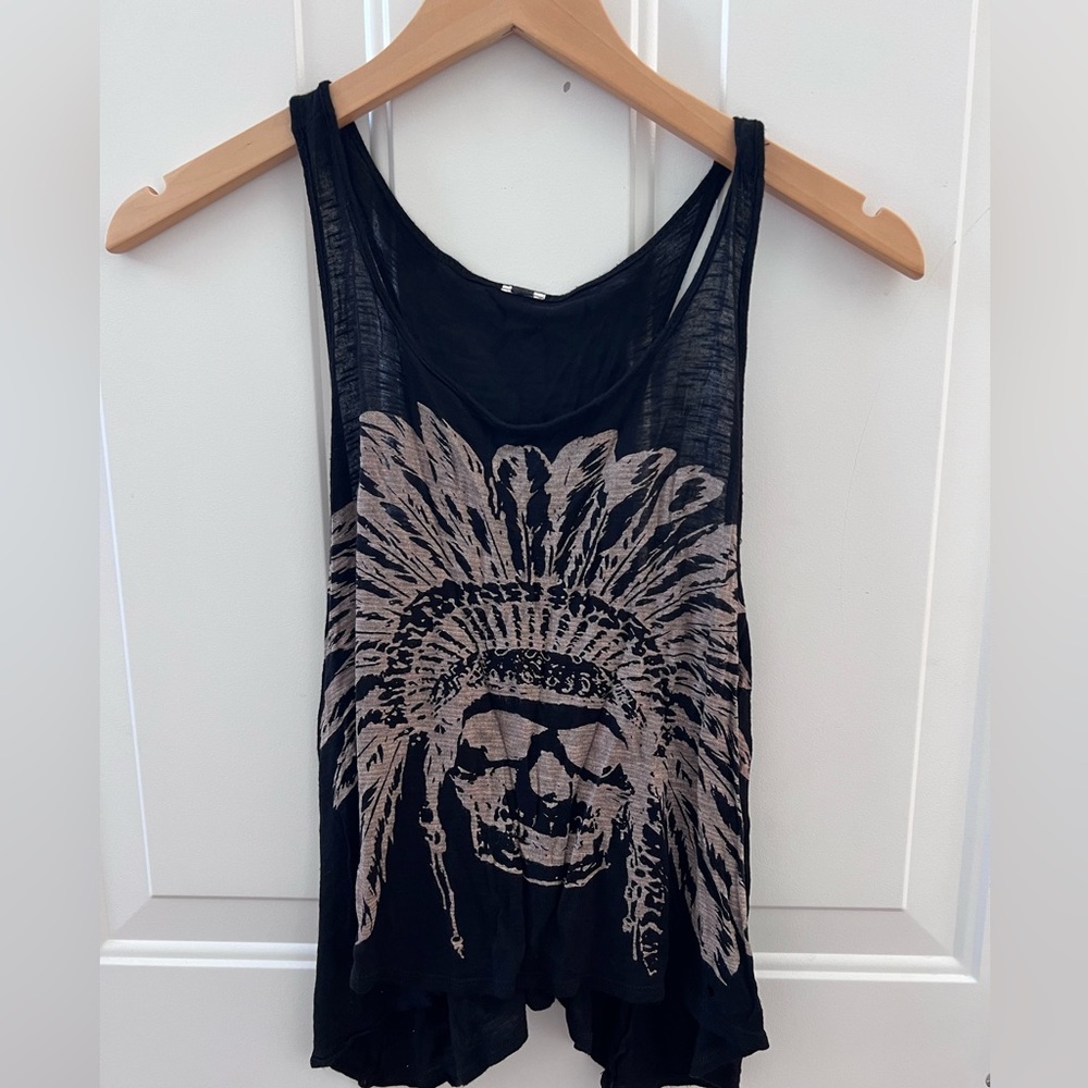 Brandy Melville Mirella Indian Skull tank